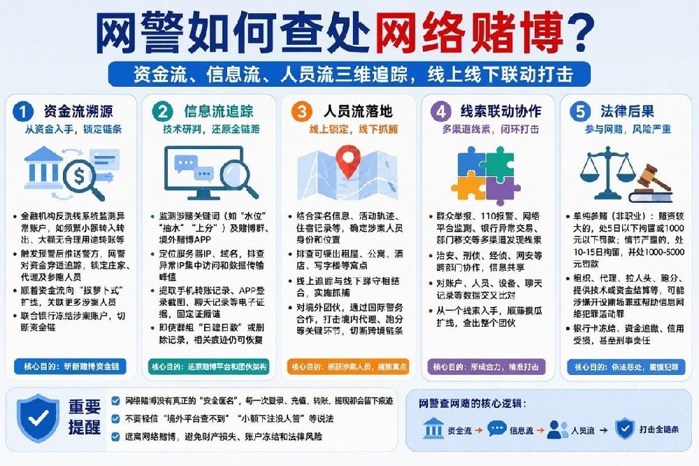 #国内新闻 网络赌博到底怎么被查?网警通常先从资金流水下手